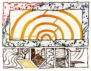 lithographie originale d'Alechinsky