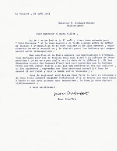Dubuffet lettre