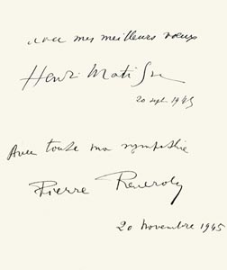 Matisse Reverdy Mourlot