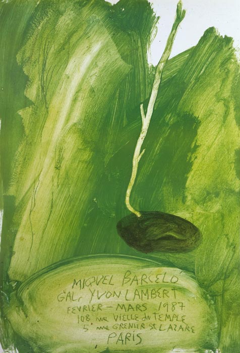 Miquel-Barceló-Affiche-Offset-Miquel Barcelo-Galerie Yvon Lambert, Paris, février-mars 1987-1987