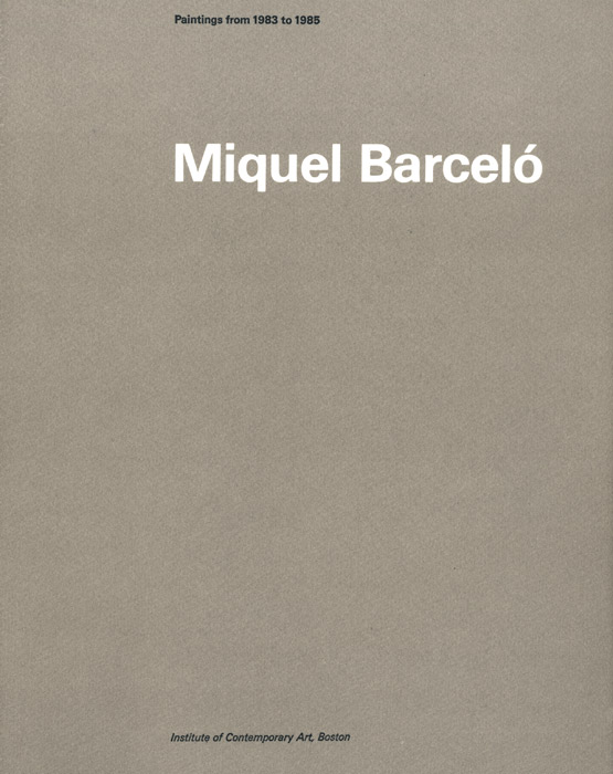 Miquel Barceló, Catalogue, 1986