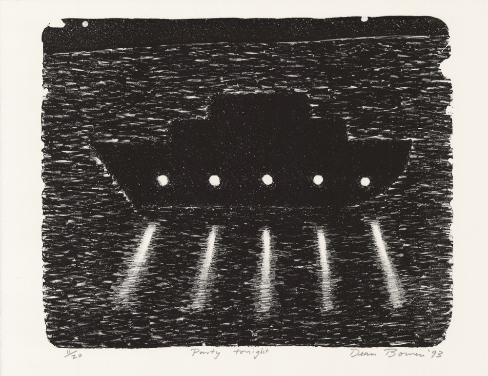 Dean Bowen, Lithographie, -Party tonight-, 1993