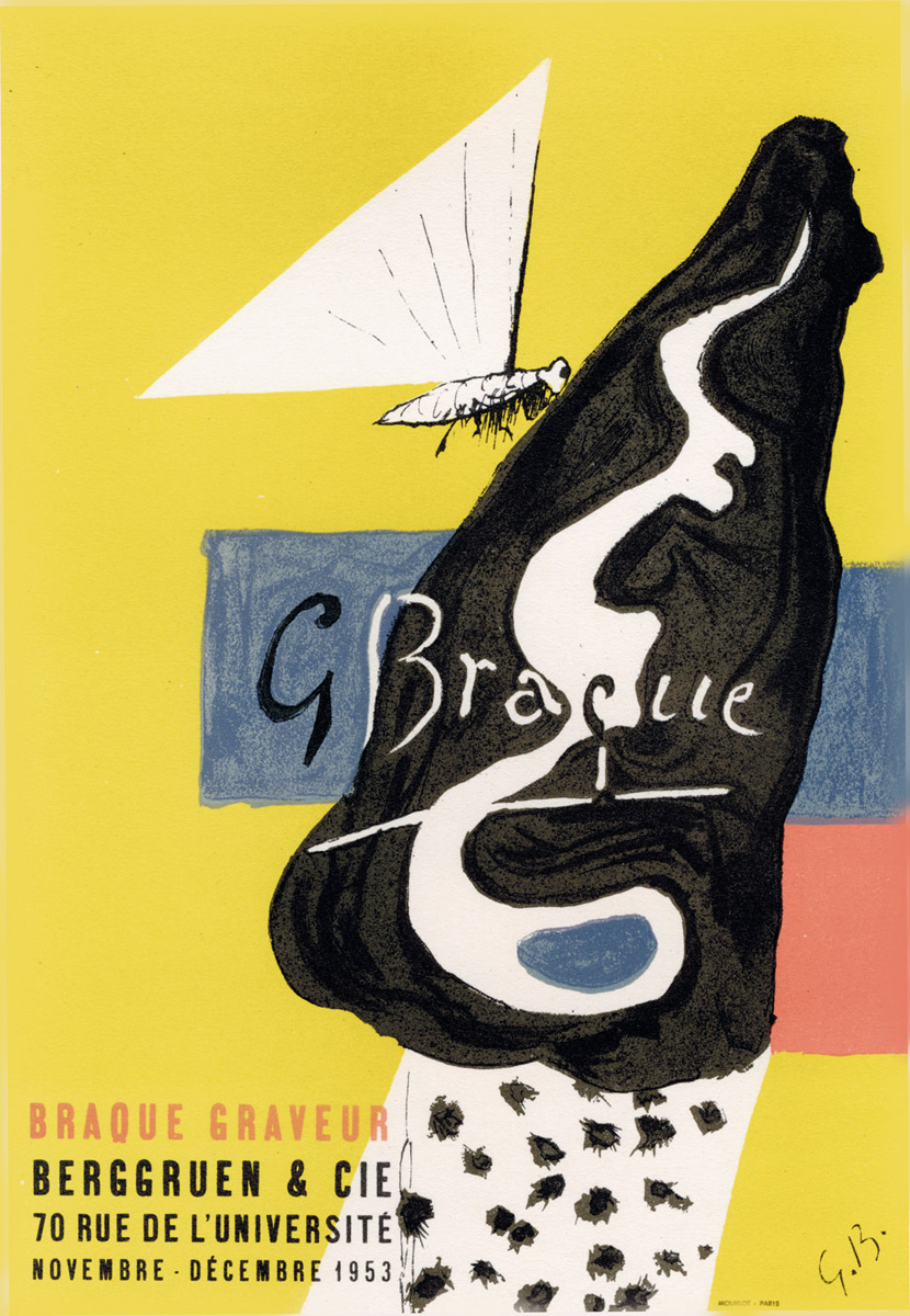 Georges-Braque-Affiche-Lithographie-Braque Graveur-Berggruen & Cie, Paris-1953