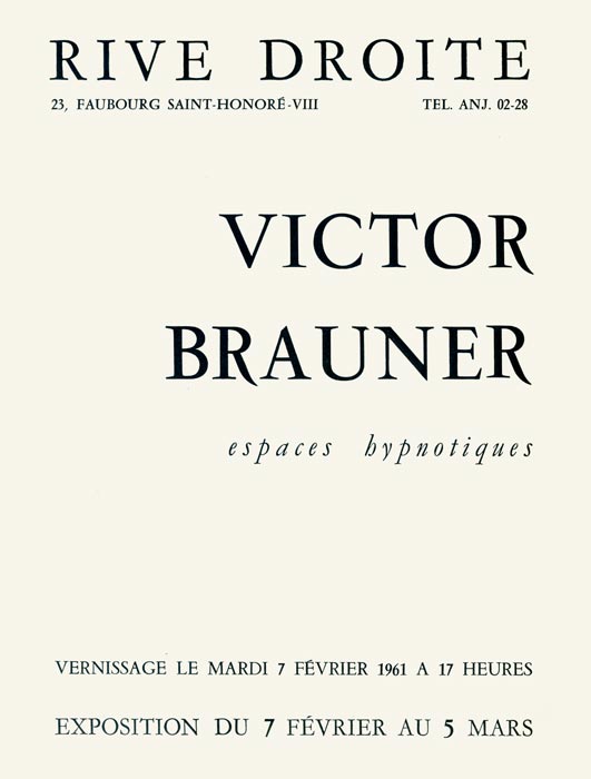 Victor Brauner, Catalogue, 1961
