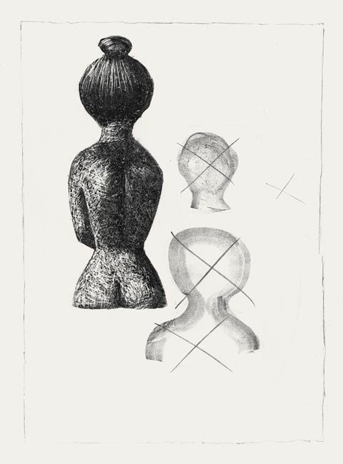 Massimo Campigli, Lithographie, -Donne a Ischia-, 1952