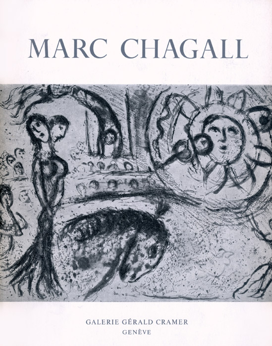 Marc-Chagall-Catalogue-Offset-Hommage-à-Marc-Chagall-Galerie-Gérald-Craner,-Genève-1967