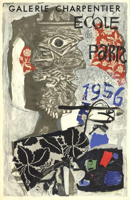 Antoni-Clavé-Affiche-Lithographie-Ecole de Paris-Galerie Charpentier, Paris-1956