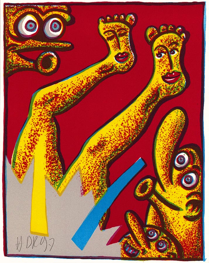 Hervé Di Rosa, Lithographie, -Sans titre-, 1997