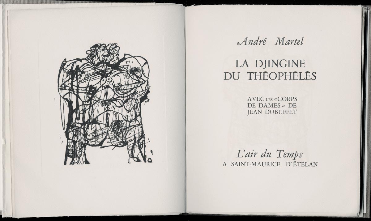 Jean Dubuffet, Livre, -La Djingine du Théophélès-, 1954