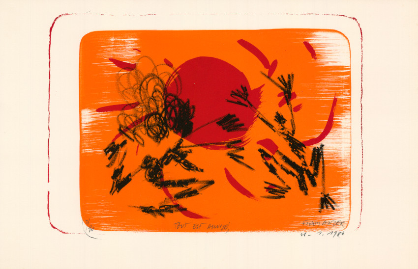 Gérard Fromanger, Lithographie, -Tout est allumé-, 1980