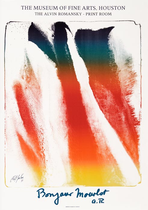 Paul-Jenkins-Affiche-Affiche originale-Bonjour Mourlot-The Museum of fine Arts, Houston-1973