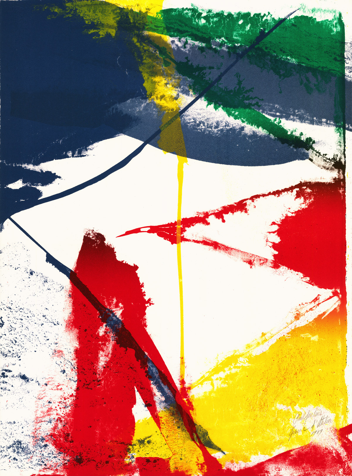 Paul-Jenkins-Estampe-Lithographie-Mémoire-de-la-liberté-Fondation-France-Liberté,-Paris-1991