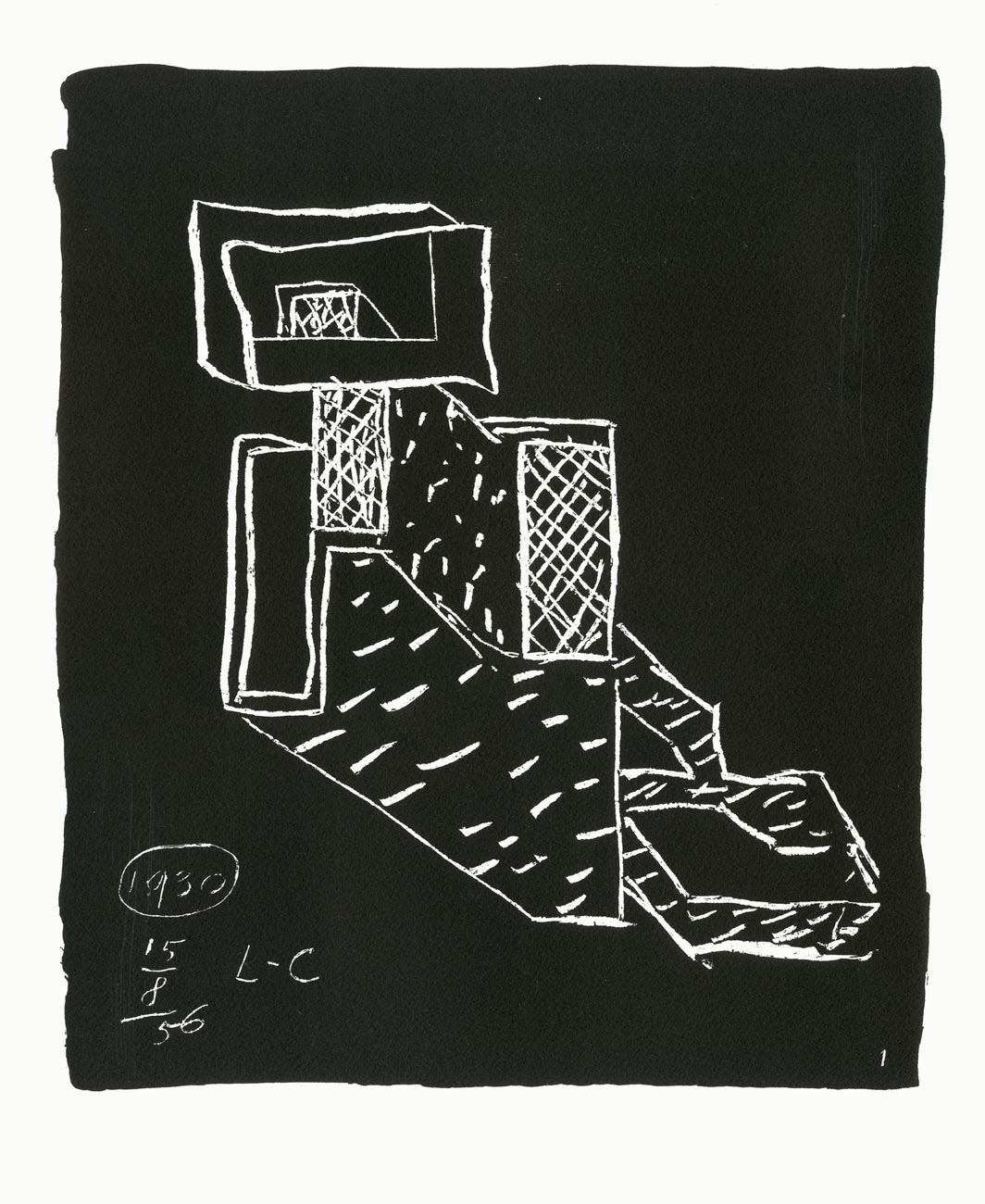  Le Corbusier, Lithographie, -Entre-deux (pl.01)-, 1964