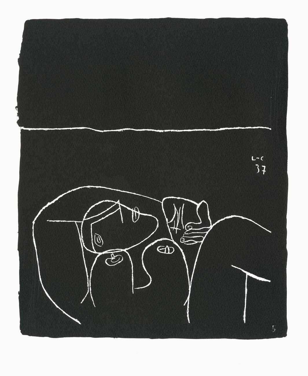  Le Corbusier, Lithographie, -Entre-deux (pl.05)-, 1964