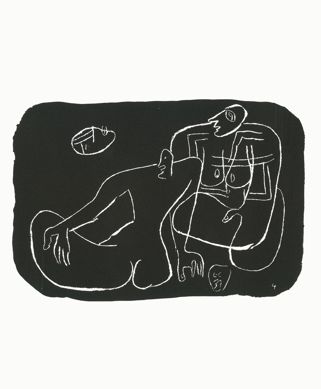  Le Corbusier, Lithographie, -Entre-deux (pl.04)-, 1964