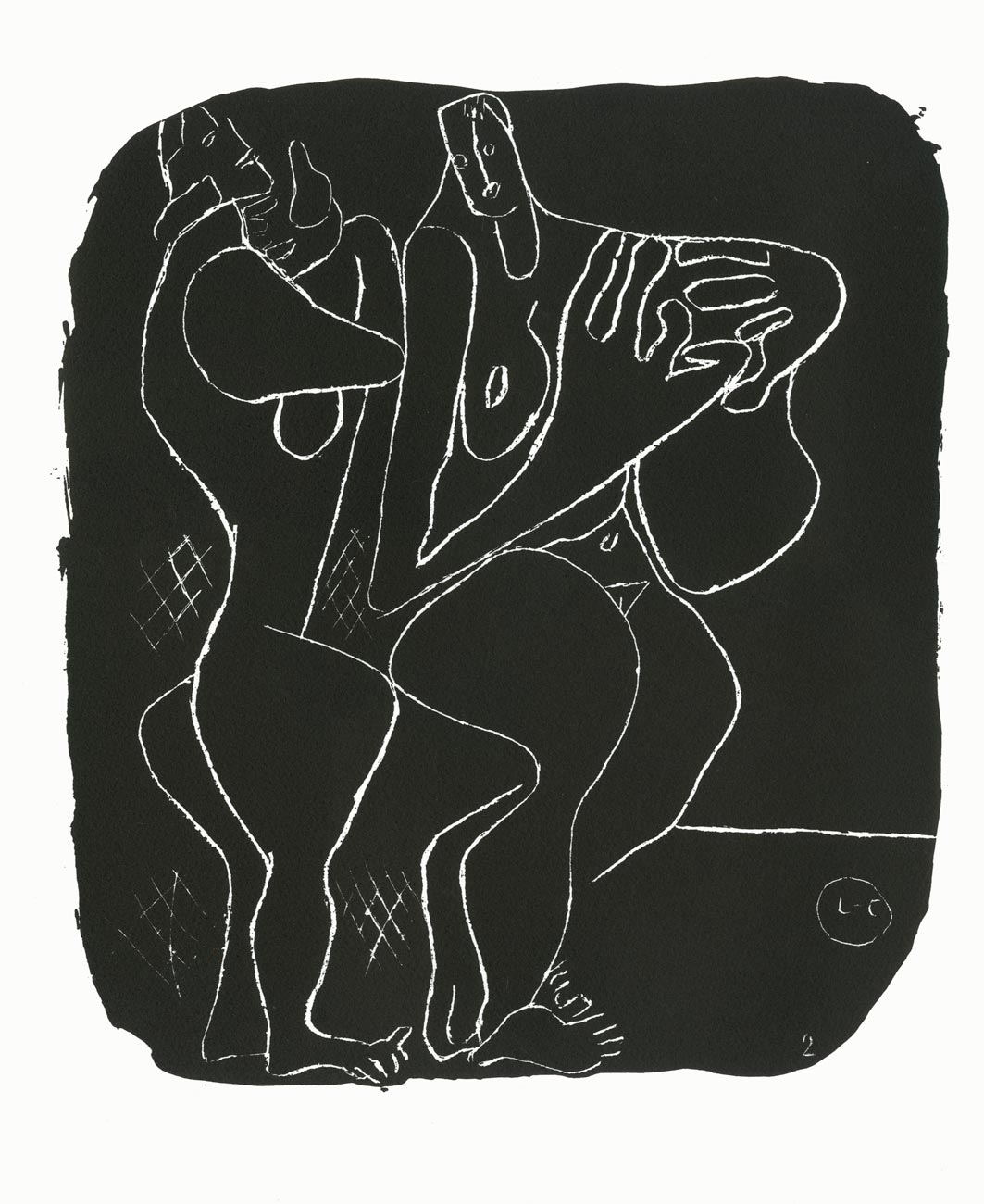  Le Corbusier, Lithographie, -Entre-deux (pl.02)-, 1964