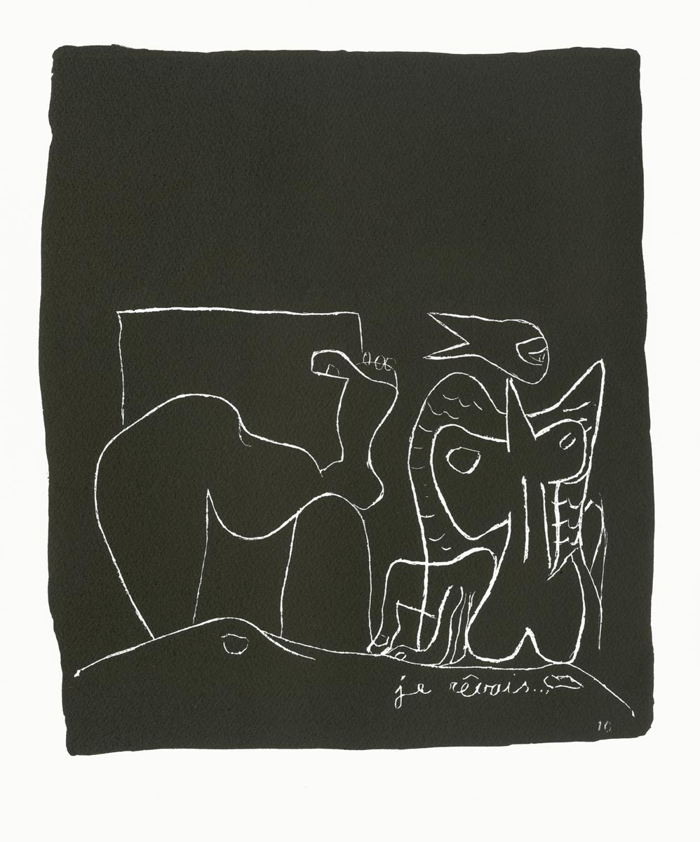  Le Corbusier, Lithographie, -Entre-deux (pl.10)-, 1964