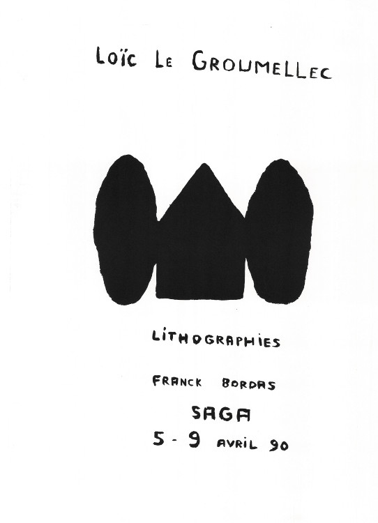 Loïc-Le Groumellec-Affiche-Lithographie-Lithographies Franck Bordas Saga-Atelier Bordas, Paris-1990