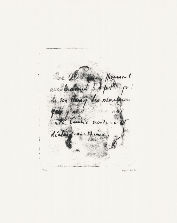 Loïc Le Groumellec, Lithographie, -Sans titre-, 1989