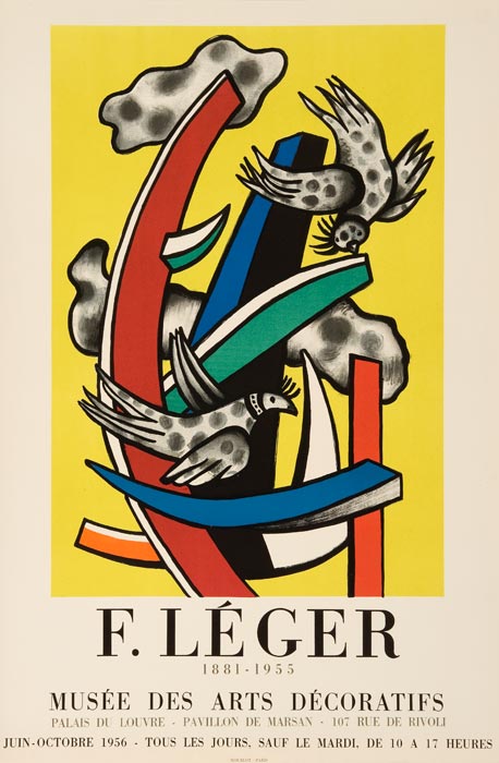 Fernand-Léger-Affiche-Lithographie-F. Léger 1881-1955-Musée des Arts décoratifs, Paris-1956