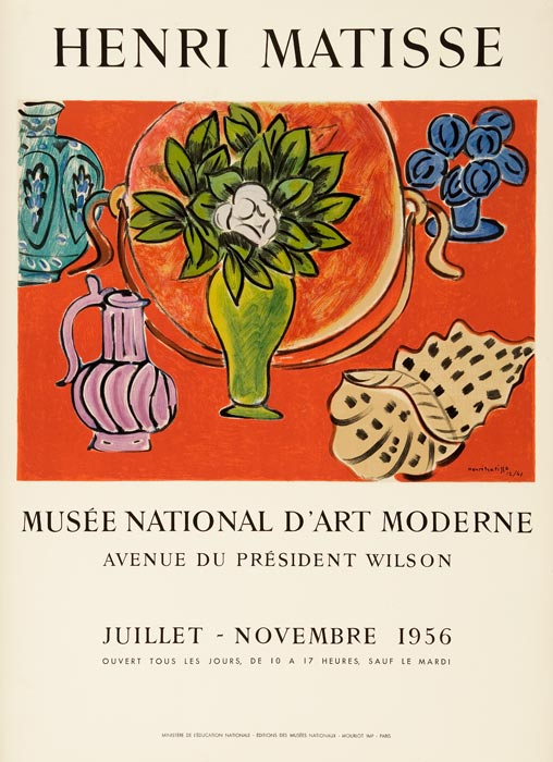 Henri-Matisse-Affiche-Lithographie-Henri Matisse-Musée National d’Art moderne, Paris-1956