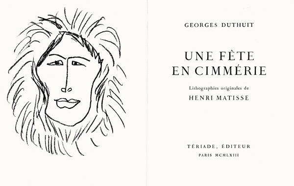 Henri Matisse, Livre, -Une Fete en Cimmérie-, 1963