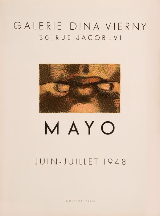 Mayo-Affiche-Lithographie-Mayo-Galerie Dina Vierny, Paris-1948