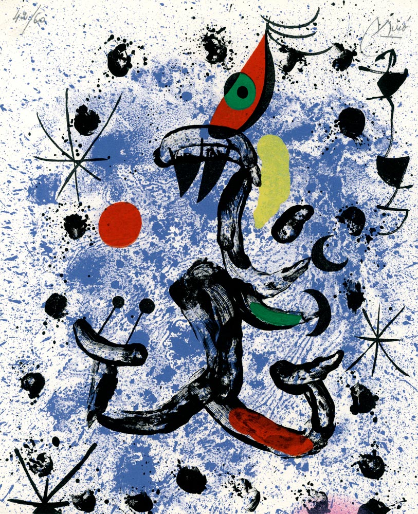 Joan-Miró-Estampe-Lithographie-Miro par Michel Tapié-Fratelli Fabbri, Milano-1970