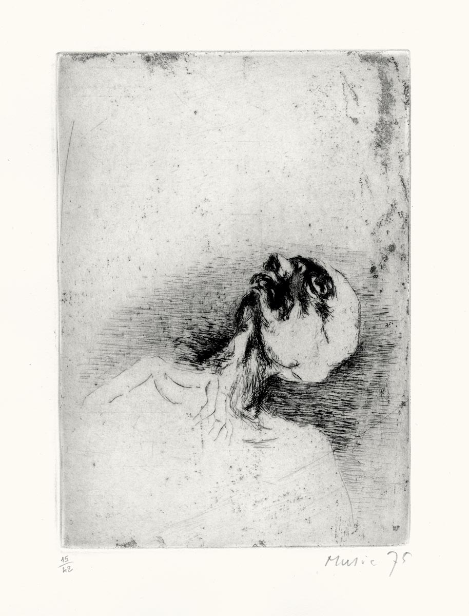 Zoran-Music-Livre-Eau-forte-Nous-ne-sommes-pas-les-derniers,-sept-gravures-de-1975--Lacourière-et-Frélaut,-Paris,-juin-1991-1975-1991