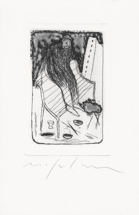 Mimmo Paladino, Livre, -Corbaccio : Stivotu ttoque lloche ...-, 1993