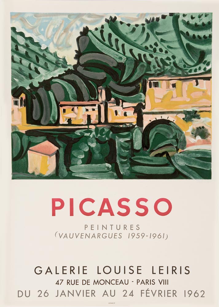 Pablo-Picasso-Affiche-Lithographie-Peintures (Vauvenargues (1959-1961)-Galerie Louise Leiris, Paris-1962