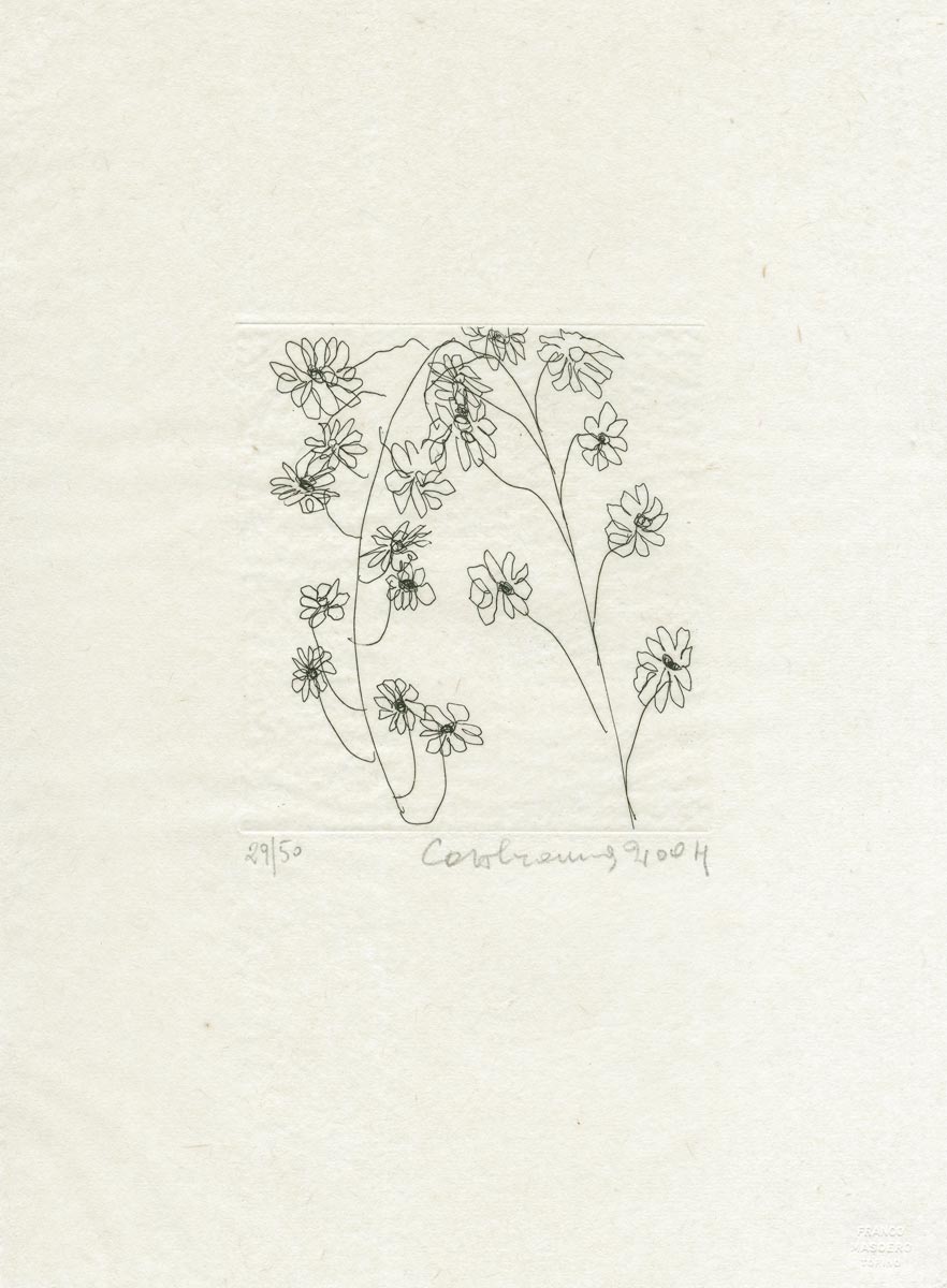Carol Rama, Eau-forte, -Seduzione (Non i fiori)-, 2004