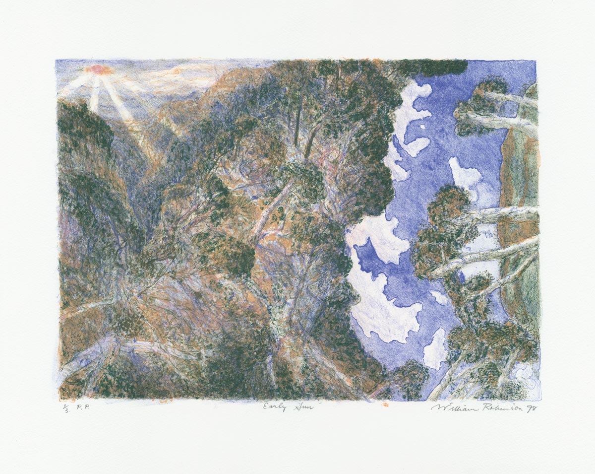 William Robinson, Lithographie, -Early sun-, 1998