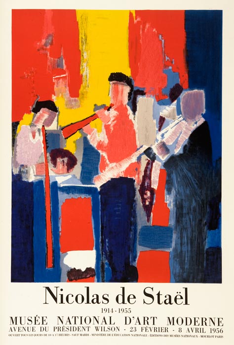 Stael (de)-Affiche-Lithographie-Nicolas de Stael, 1914-1955-Musée National d’Art moderne-1956