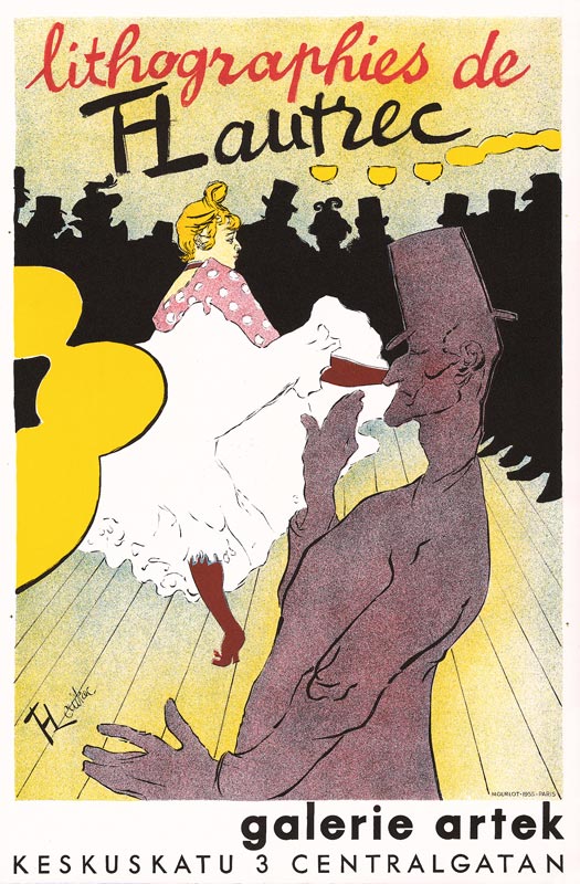 Henri de-Toulouse-Lautrec-Affiche-Lithographie-Lithographies (La Goulue)-galerie artek-1955