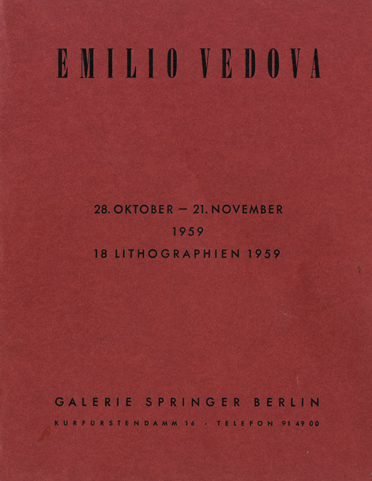 Emilio-Vedova-Catalogue-choisir-Emilio-Vedova-Galerie-Springer,-Berlino-1959