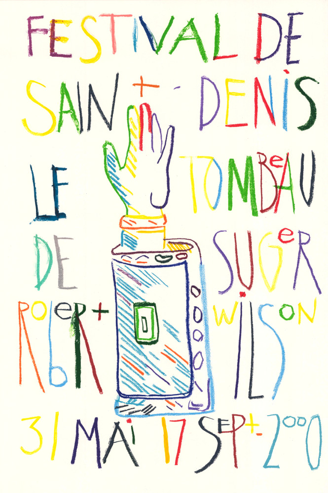 Robert (Bob)-Wilson-Affiche-Lithographie-Festival de Saint-Denis--2000