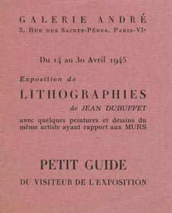 Jean Dubuffet Galerie André