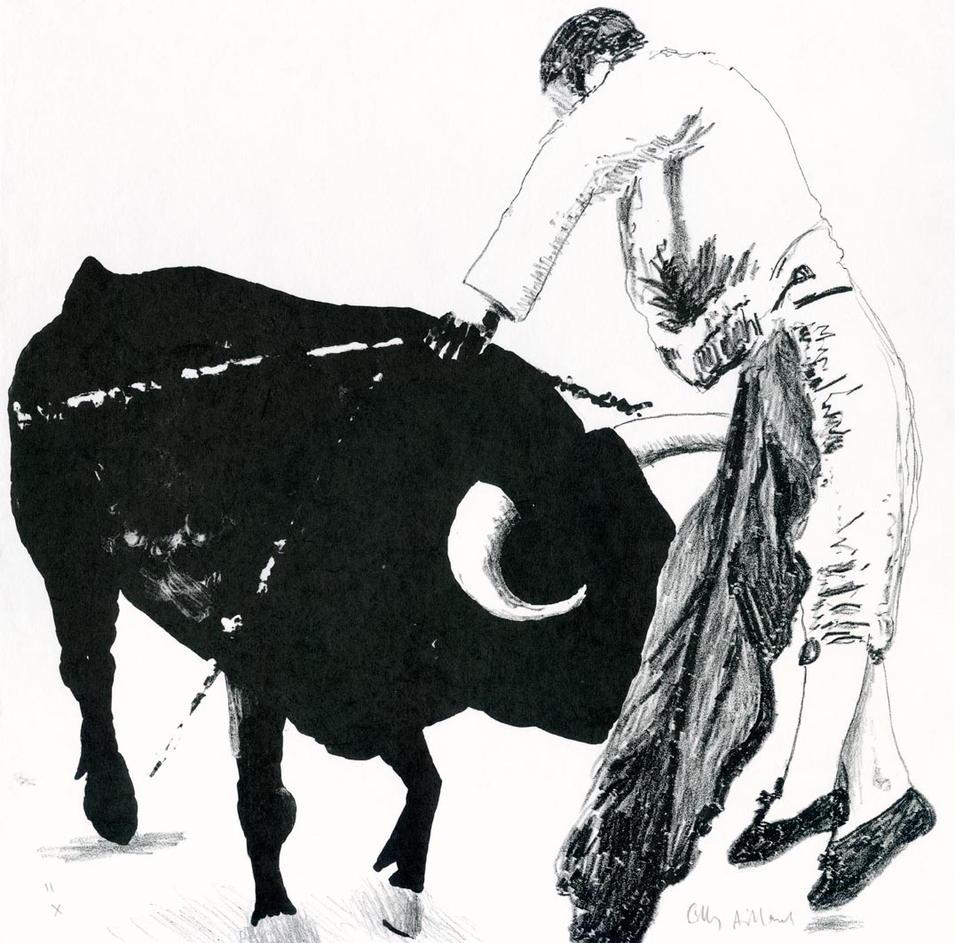 Gilles Aillaud, Lithographie, -Tauromachie, El momento della verdad-, 1996