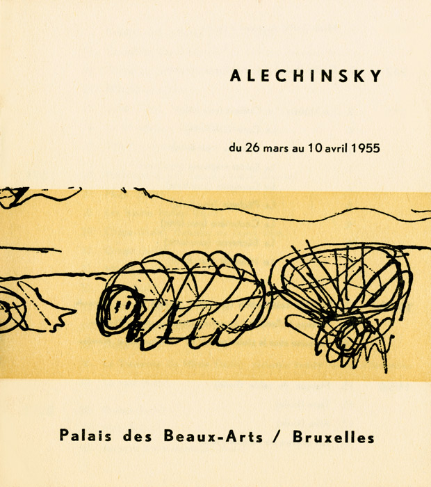 Pierre-Alechinsky-Catalogue-Offset-Alechinsky-Palais-des-Beaux-Arts,-Bruxelles-1955
