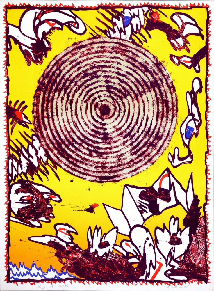 Pierre Alechinsky, Lithographie, -Séoul-, 1988