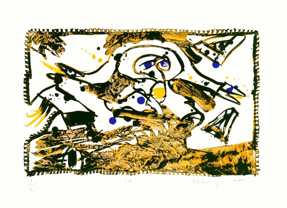 Pierre Alechinsky, Lithographie, -En Route - Est-, 2001