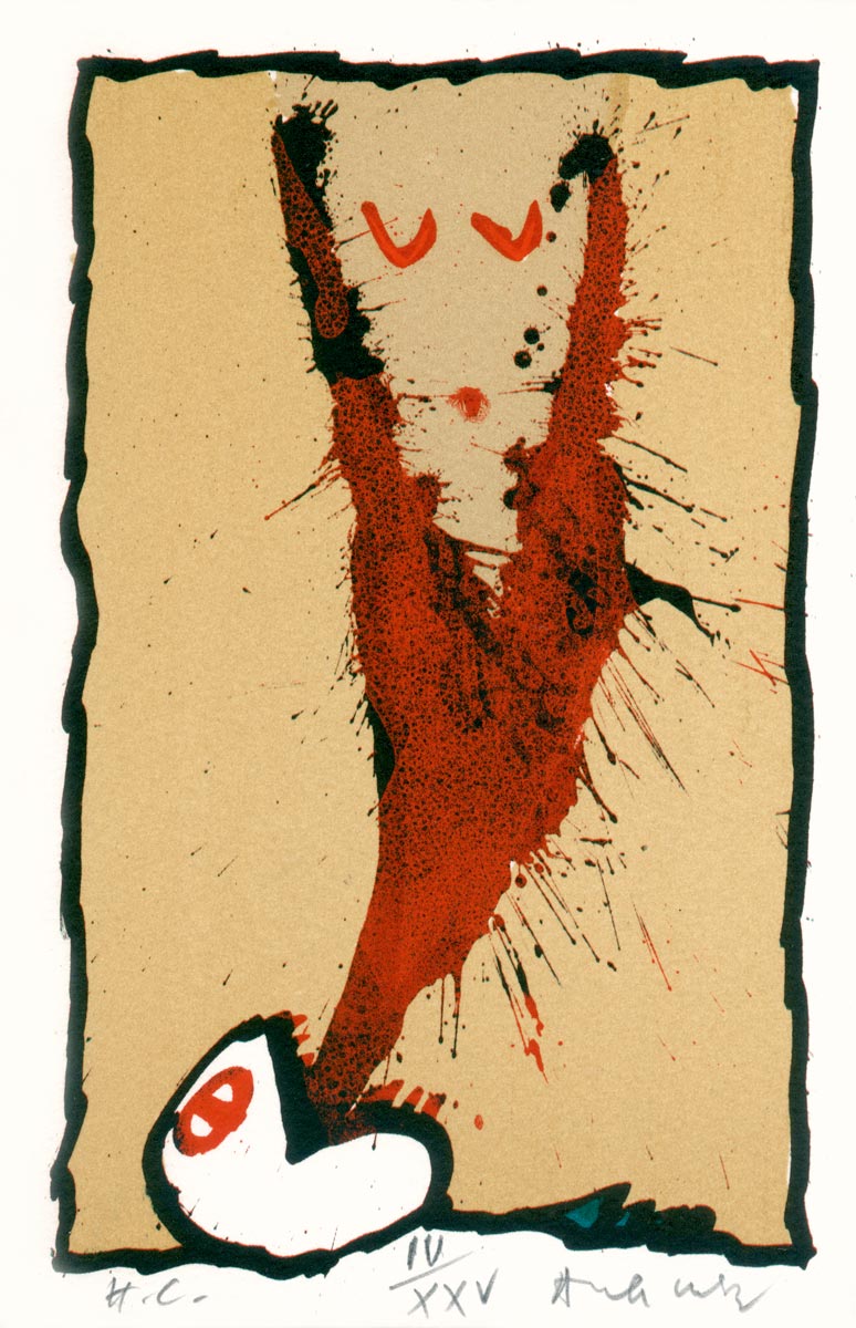 Pierre-Alechinsky-Livre-Lithographie-Essai-sur-la-pensée-réactionnaire-Fata-Morgana,-Montpellier-1977