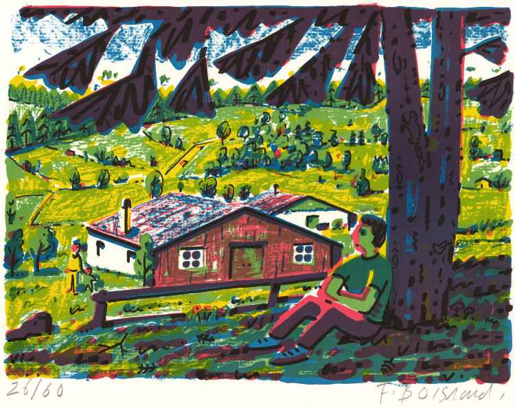 François Boisrond, Lithographie, -Chalet-, 1987