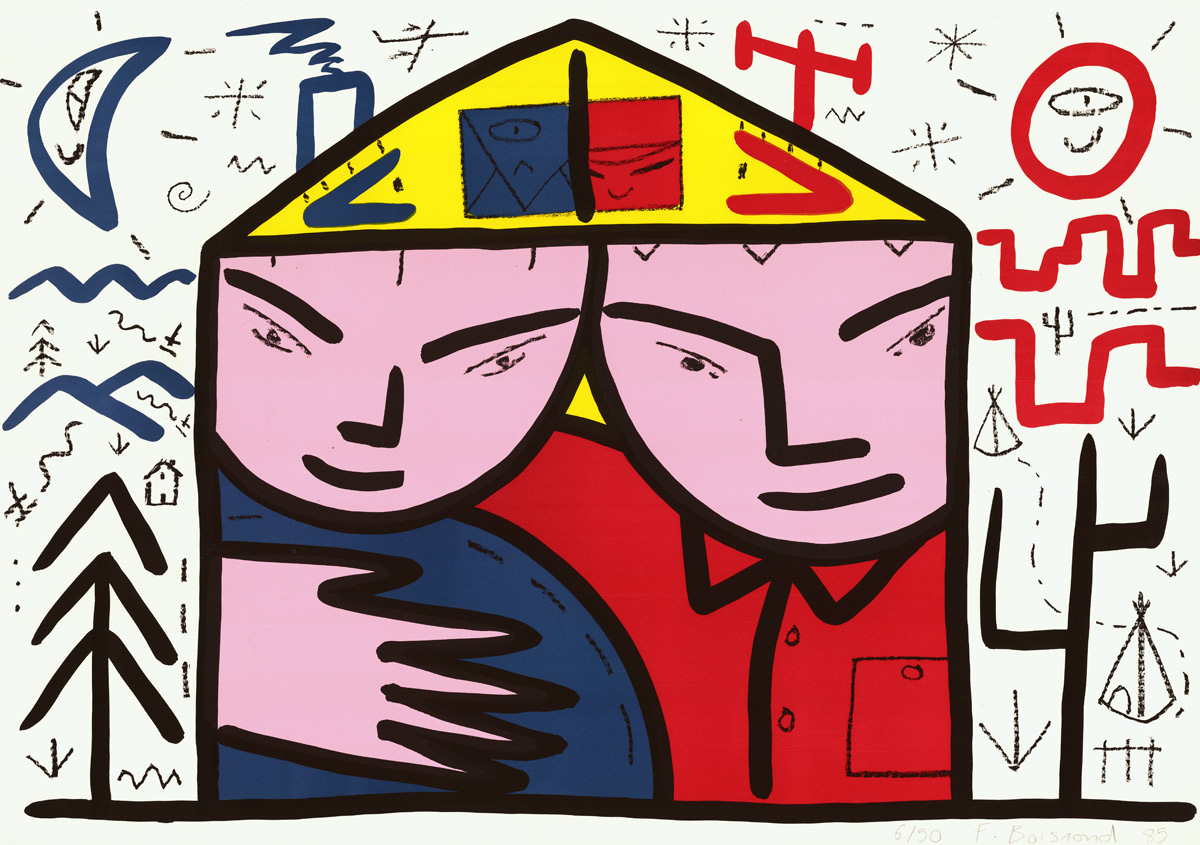 François Boisrond, Lithographie, -La Maison-, 1985