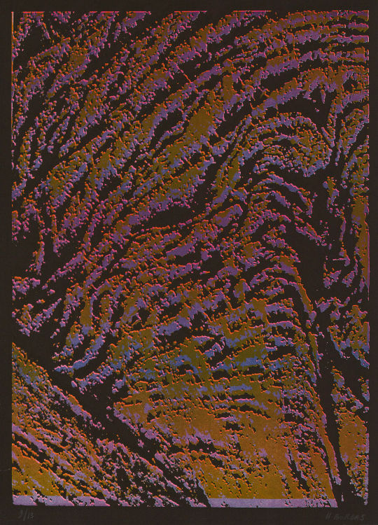 Hervé Bordas, Lithographie, -Vague-, 1983