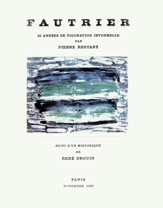 Jean Fautrier, Catalogue, 1957