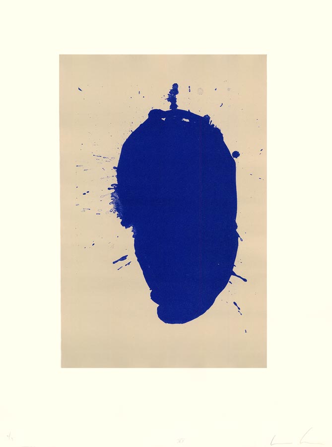 James-Brown-Estampe-Lithographie-Black and Blue VI-Galerie Lelong, Paris-1991