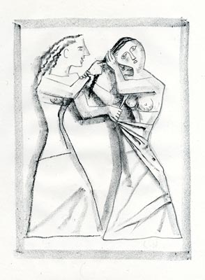 Massimo-Campigli-Estampe-Lithographie-Theseus, Arianna II--1949