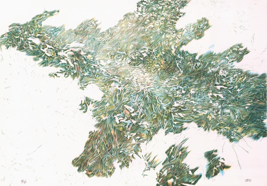 Henri Cueco, Lithographie, -Le Chemin-, 1983